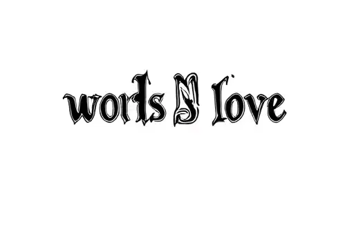 "NS words love " tattoo design idea