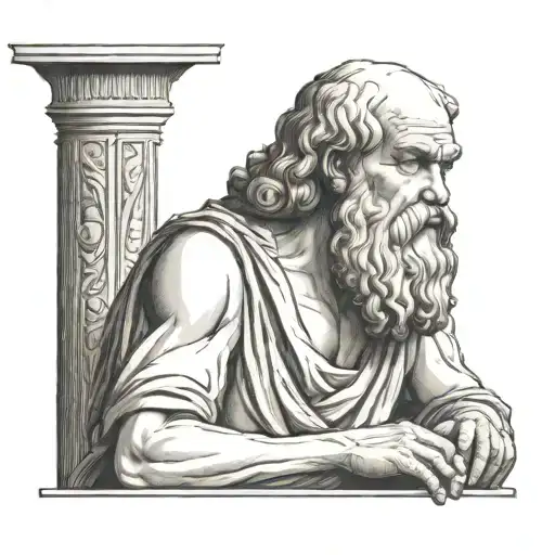 Socrates Drinking Hemlock tattoo design idea
