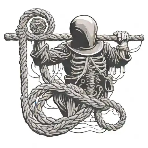 noose and hangman tattoo design idea