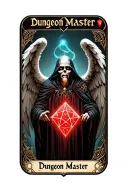 "Dungeon Master " "Dungeon Master " "Dungeon Master " "Dungeon Master " pagan, tarot card, card face, D20 dice, Dungeon Master, fantasy, angel of death, Dungeons and dragons  tattoo design idea