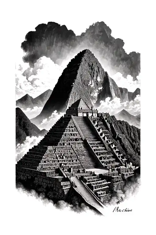 Machu Picchu tattoo design idea
