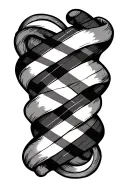tartan wrapped around forearm tattoo design idea