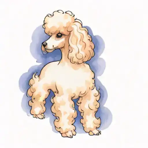 poodle tattoo design idea