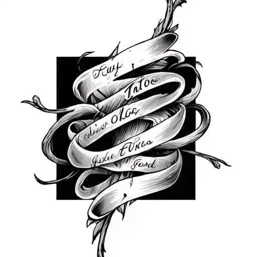 names hidden within tattoo design idea