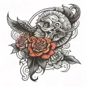 Cesar GOD of Everything happens for a reason tattoo design idea