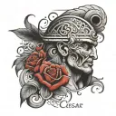 Cesar GOD of Everything happens for a reason tattoo design idea