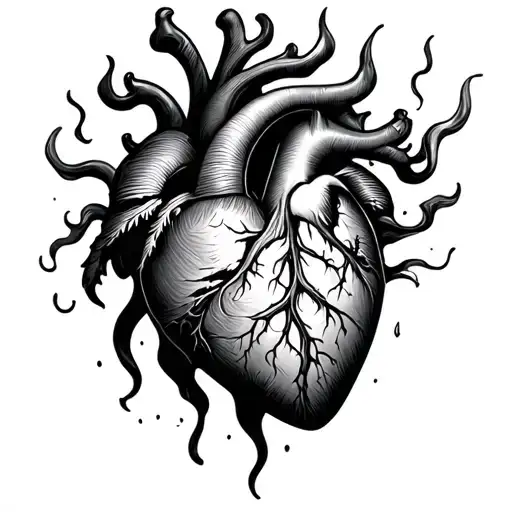 Set Your Heart Ablaze tattoo design idea