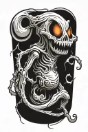 cartoon ghost tattoo design idea