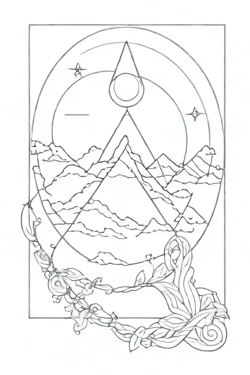 arcane line tattoo tattoo design idea