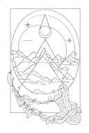 arcane line tattoo tattoo design idea