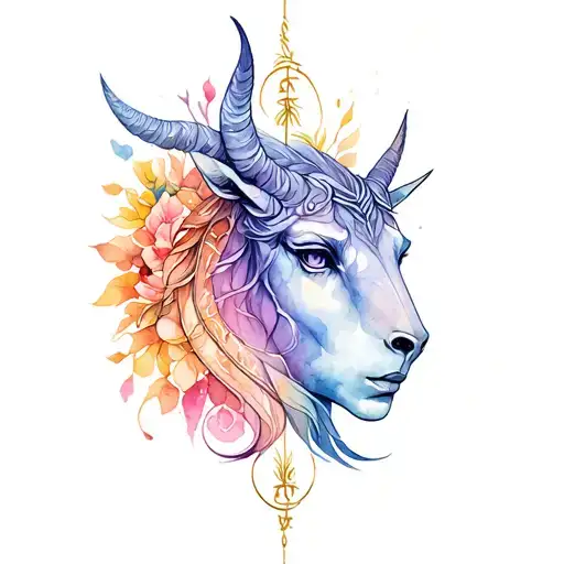 combination of libra and capricorn tattoo design inspired tattoo design idea