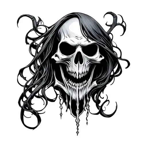 harry potter death eater intimidating tattoo design idea