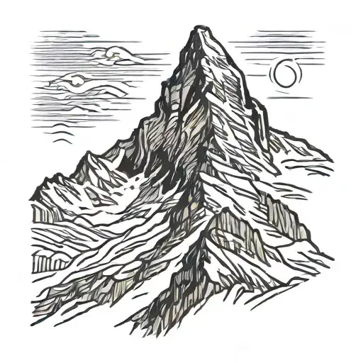 matterhorn mountain tattoo design idea