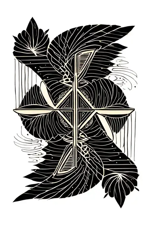libra and virgo symbol tattoo design idea