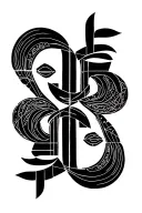 libra and virgo symbol tattoo design idea