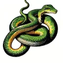 Lilith communing with snakes tattoo design idea