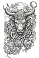 ayan,Taurus,oddisha tattoo design idea