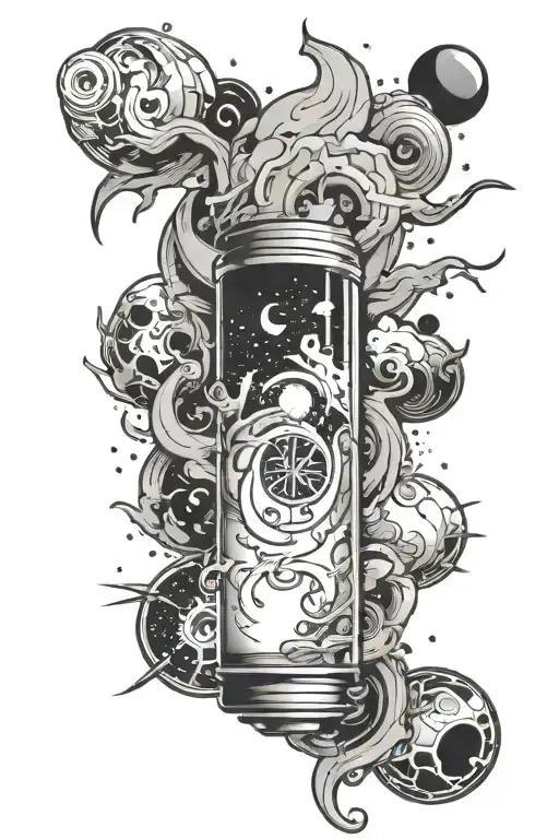 369 and universe energy being tattoo design idea