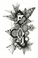 audio psychedelic tattoo design idea