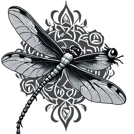 Celtic Dragonfly tattoo design idea