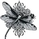 Celtic Dragonfly tattoo design idea