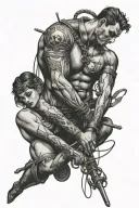 BDSM scene tattoo design idea