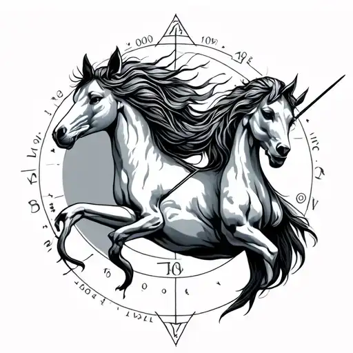 Aquarius And Sagittarius tattoo design idea