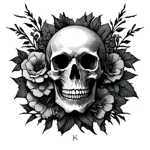 memento mori written tattoo design idea