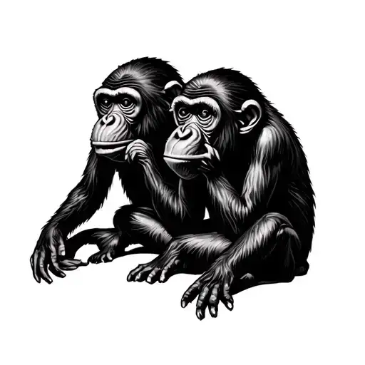 three monkeys hear no evil see no evil speak no evil tattoo design idea
