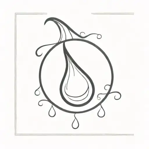 A minimalist water droplet tattoo on the ankle tattoo design idea