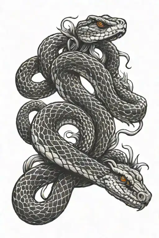 the snake  crawls twisting along  full length tattoo design idea