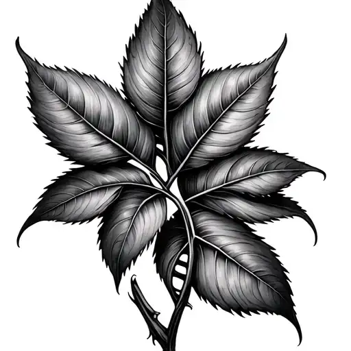 leaf dna double helix tattoo design idea