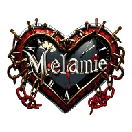 "Mélanie" Clock Heart Chains tattoo design idea