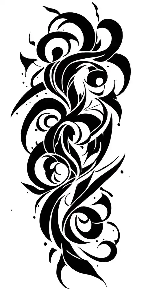 filler on abstract sleeve tattoo tattoo design idea