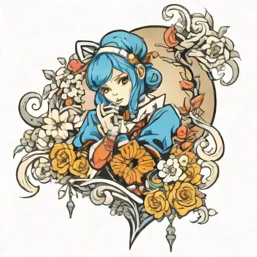 Alice in Borderlands hearts game tattoo design tattoo design idea