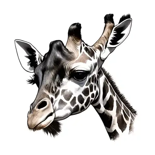 memory of mum who liked giraffes tattoo design idea