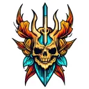 trident tattoo design idea