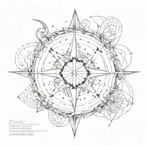 celestial elements tattoo design idea