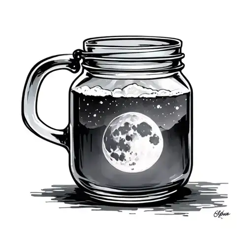 moonshine jar tattoo design idea