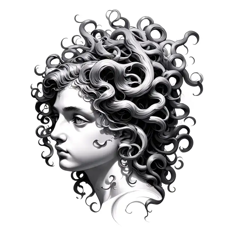 realism medusa tattoo design idea