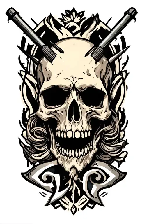 Pitchfork tattoo design idea