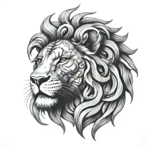 Photo of the Sun Lion, the symbol of Shahrivar tattoo design idea