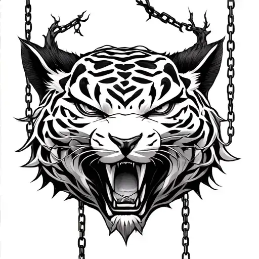 tai lung chained under a poison tree tattoo design idea