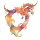 Capricorn as a zodiac sign tattoo design idea