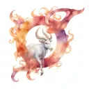 Capricorn as a zodiac sign tattoo design idea