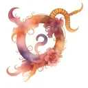 Capricorn as a zodiac sign tattoo design idea