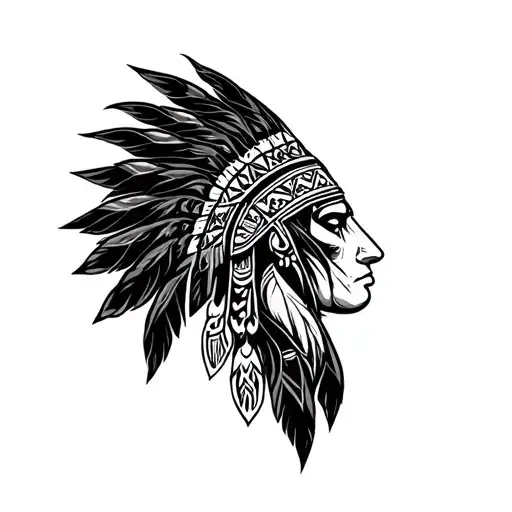 Cherokee tribal sleeve tattoo design idea