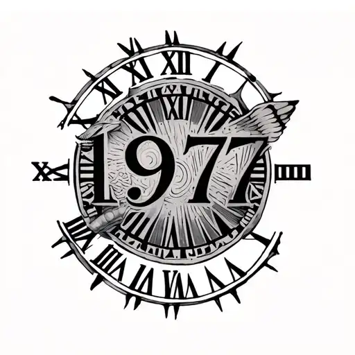1977 Roman Numerals tattoo design idea