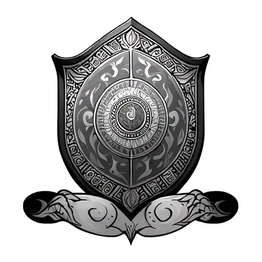 African Shield tattoo design idea