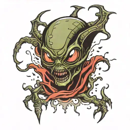 Alien tattoo design idea